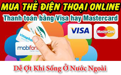mua thẻ điện thoại qua thẻ Visa